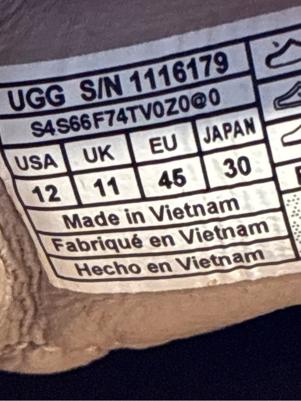 UGG Men's Miwo Trainer Low Sneakers Size 12 taupe or light grayish beige - Picture 11 of 12